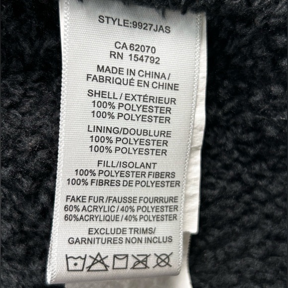 Arctic Squad Kids Puffer Jacket – Size 12 – Black with Faux Fur Hood pre-loved - Picture 11 of 12